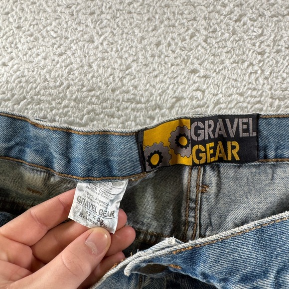 Gravel Gear Denim Blue Jeans Men's Size 42x29 Relaxed Fit Cotton Baggy Straight - Picture 5 of 10